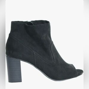 Fergalicious by Fergie Suede Peep toe Heel Bootie